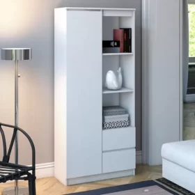 REGAŁ OTWARTY 7 PÓŁEK - 2 SZUFLADY, DO SALONU, BIURA, POKOJU