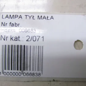 TRAFIC VIVARO II LAMPA W ZDERZAK LEWA TYŁ 01- 71