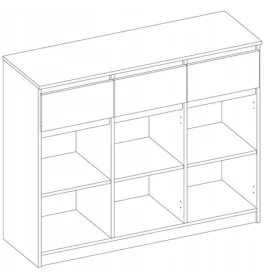 KOMODA 3D3S - BIEL POŁYSK