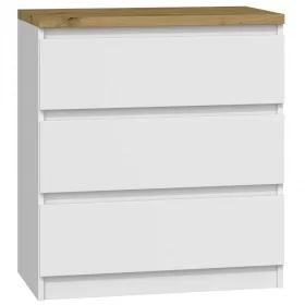 KOMODA MALWA M3 70 - BIEL/DĄB ARTISAN