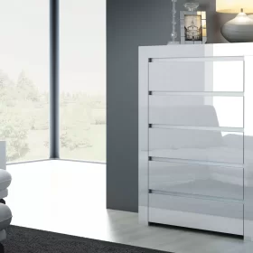 KOMODA DEKO D5 - BIEL POŁYSK