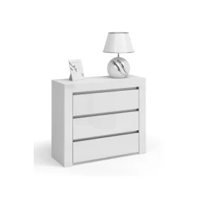 KOMODA DEKO D3 - BIEL POŁYSK