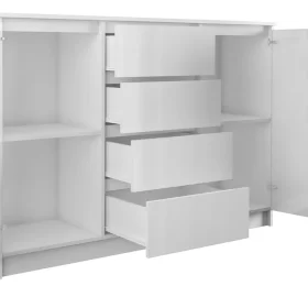 KOMODA 2D4S 120 - BIEL POŁYSK