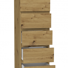 KOMODA SZAFKA 5 SZUFLAD W5 DĄB ARTISAN