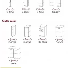SZAFKA KUCHENNA WISZĄCA DO ZESTAWU 40CM BIEL