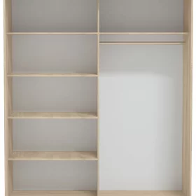 SZAFA FARO DRZWI PRZESUWNE LUSTRO 180CM DĄB SONOMA