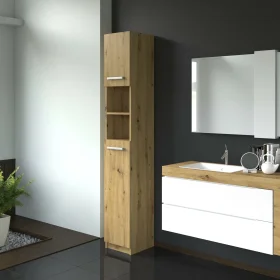 SZAFKA ŁAZIENKOWA MARBELA 32CM REGAŁ SŁUPEK DĄB ARTISAN