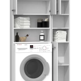 ZESTAW ŁAZIENKOWY MARPOL REGAŁ SZAFKA SŁUPEK BIAŁY