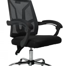 FOTEL OBROTOWY KRZESŁO BIUROWE SCORPIO CZARNY