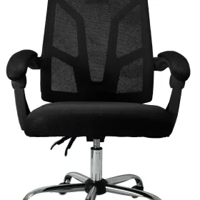 FOTEL OBROTOWY KRZESŁO BIUROWE SCORPIO CZARNY