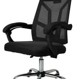 FOTEL OBROTOWY KRZESŁO BIUROWE SCORPIO CZARNY