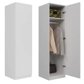 SZAFA GARDEROBA DRZWI PÓŁKI SD-50 BIEL MAT