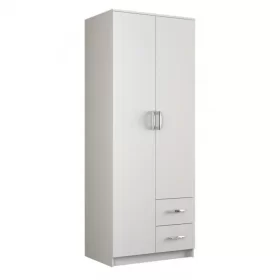 SZAFA ROMANA 80 DRZWI 2 SZUFLADY 80CM BIAŁA