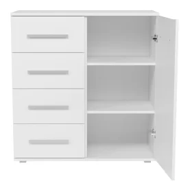 KOMODA TOLEDO 1D4S 90 BIEL DRZWI 4 SZUFLADY SALON