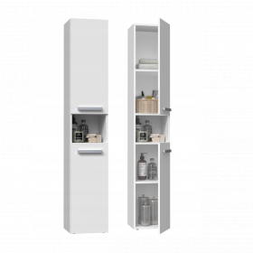 SZAFKA ŁAZIENKOWA REGAŁ SŁUPEK NEL I BIAŁY MAT