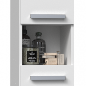 SZAFKA ŁAZIENKOWA REGAŁ SŁUPEK NEL I BIAŁY MAT