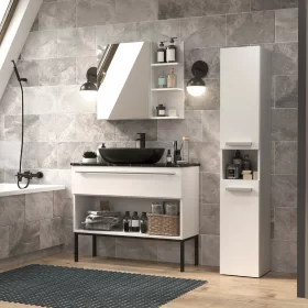 SZAFKA ŁAZIENKOWA REGAŁ SŁUPEK NEL I BIAŁY MAT