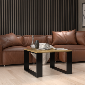 STOLIK KAWOWY ŁAWA LOFT MODERN MINI DĄB ARTISAN CZERŃ