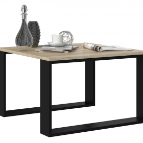 STOLIK KAWOWY ŁAWA LOFT MODERN MINI DĄB SONOMA CZERŃ