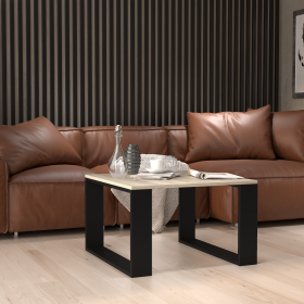 STOLIK KAWOWY ŁAWA LOFT MODERN MINI DĄB SONOMA CZERŃ