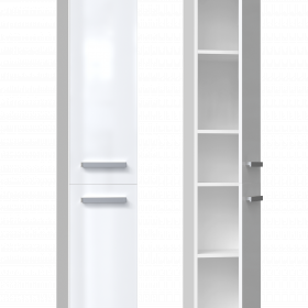 SZAFKA ŁAZIENKOWA REGAŁ SŁUPEK NEL II BIAŁY POŁYSK