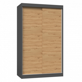 SZAFA IGA 120 - ANTRACYT / DĄB ARTISAN