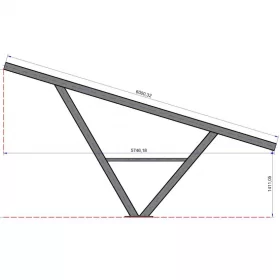 CARPORT 6x6 Wiata Garaż Konstrukcja Pod Panele Fotowoltaiczne