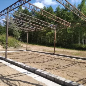 Konstrukcja Stalowa 6x12 -  Wiata Garaż Hala Carport - Nowa i Solidna