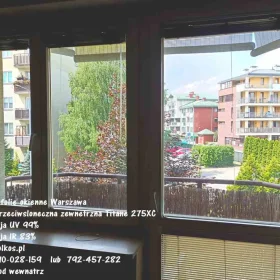 Folia przeciwsłoneczna zewnętrzna na okna Warszawa -przyciemnianie szyb folią -Silver 20 Xtra, Tytan 20 XTra, Chrome 285XC, Neutral 60XC